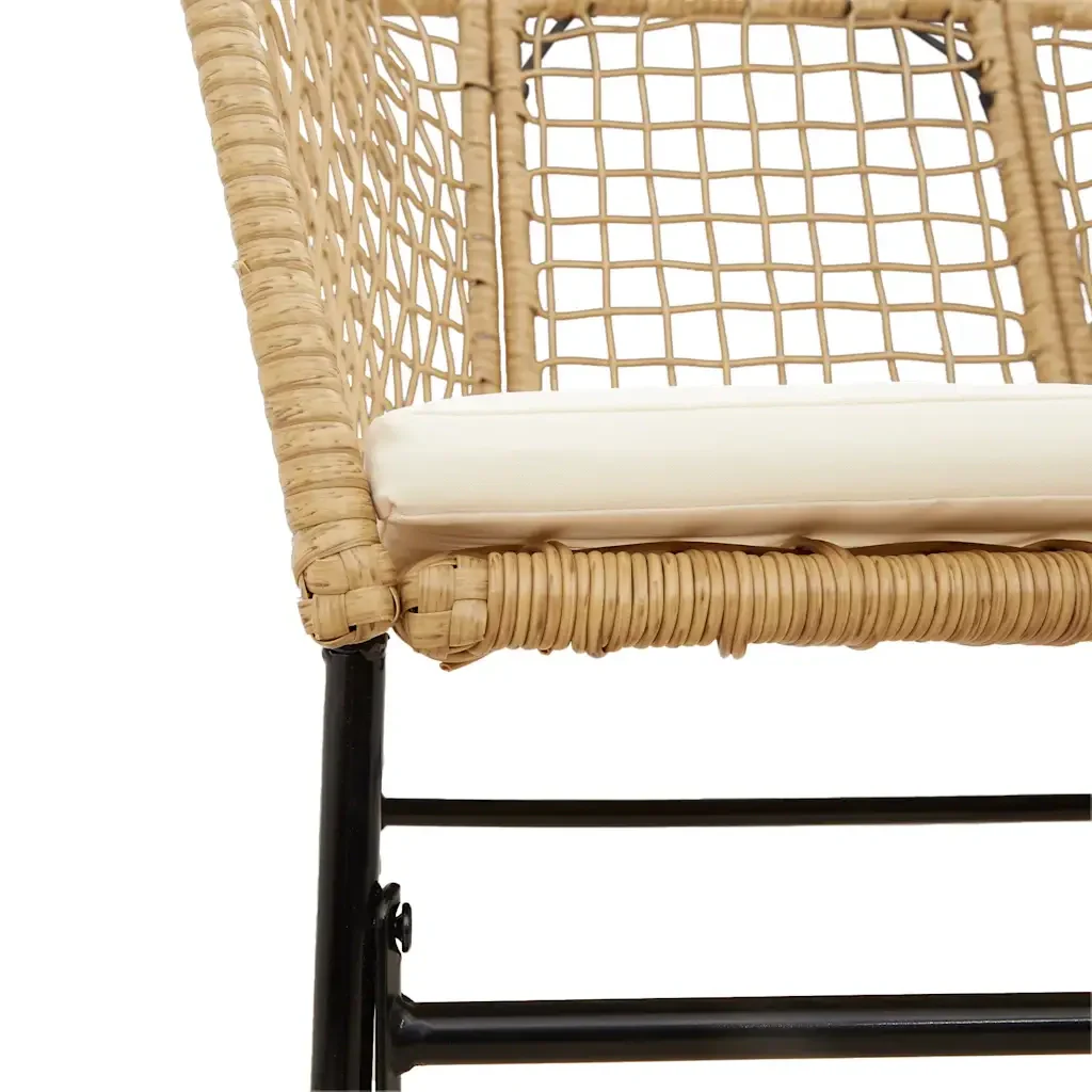 Set da Pranzo da Giardino 5pz con Cuscini Polyrattan Vetro 3334509 - Image 8
