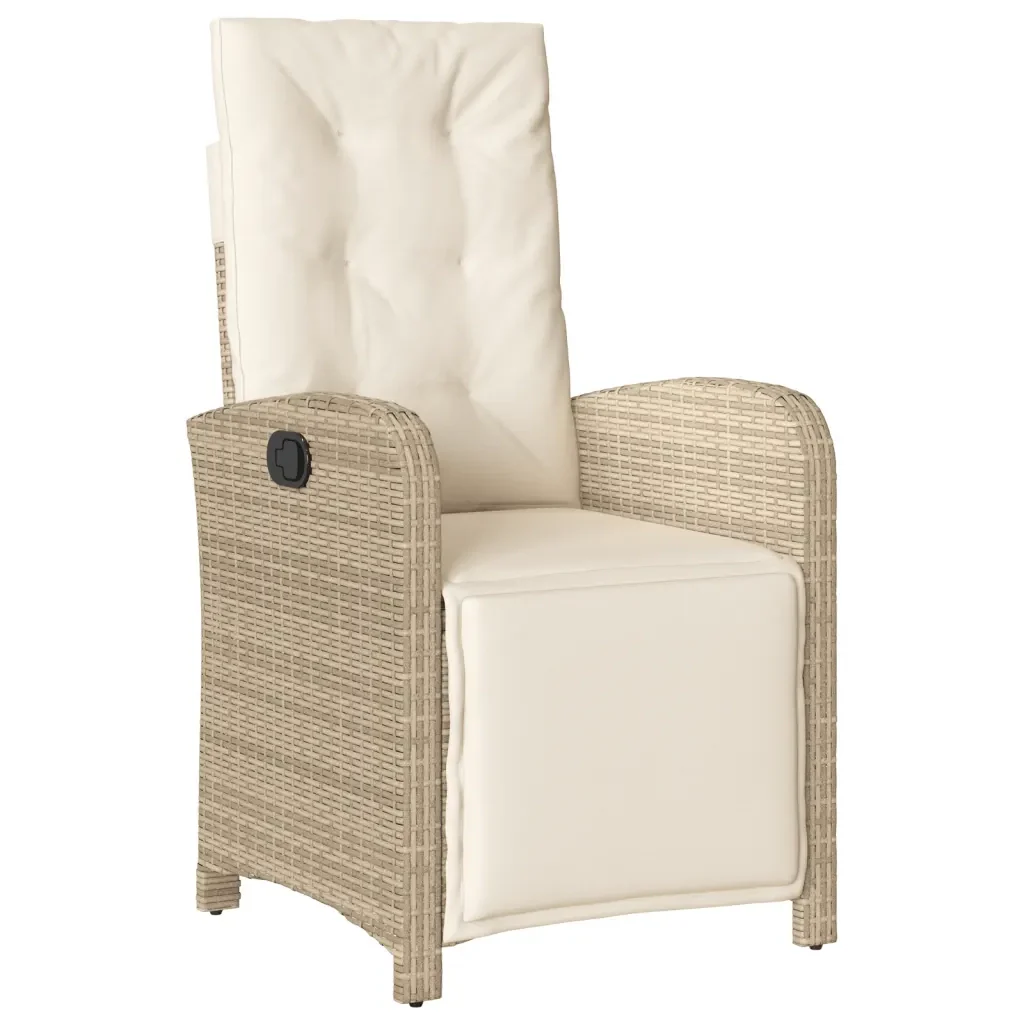 Set da Pranzo da Giardino 7 pz con Cuscini Beige in Polyrattan 3212376 - Image 4
