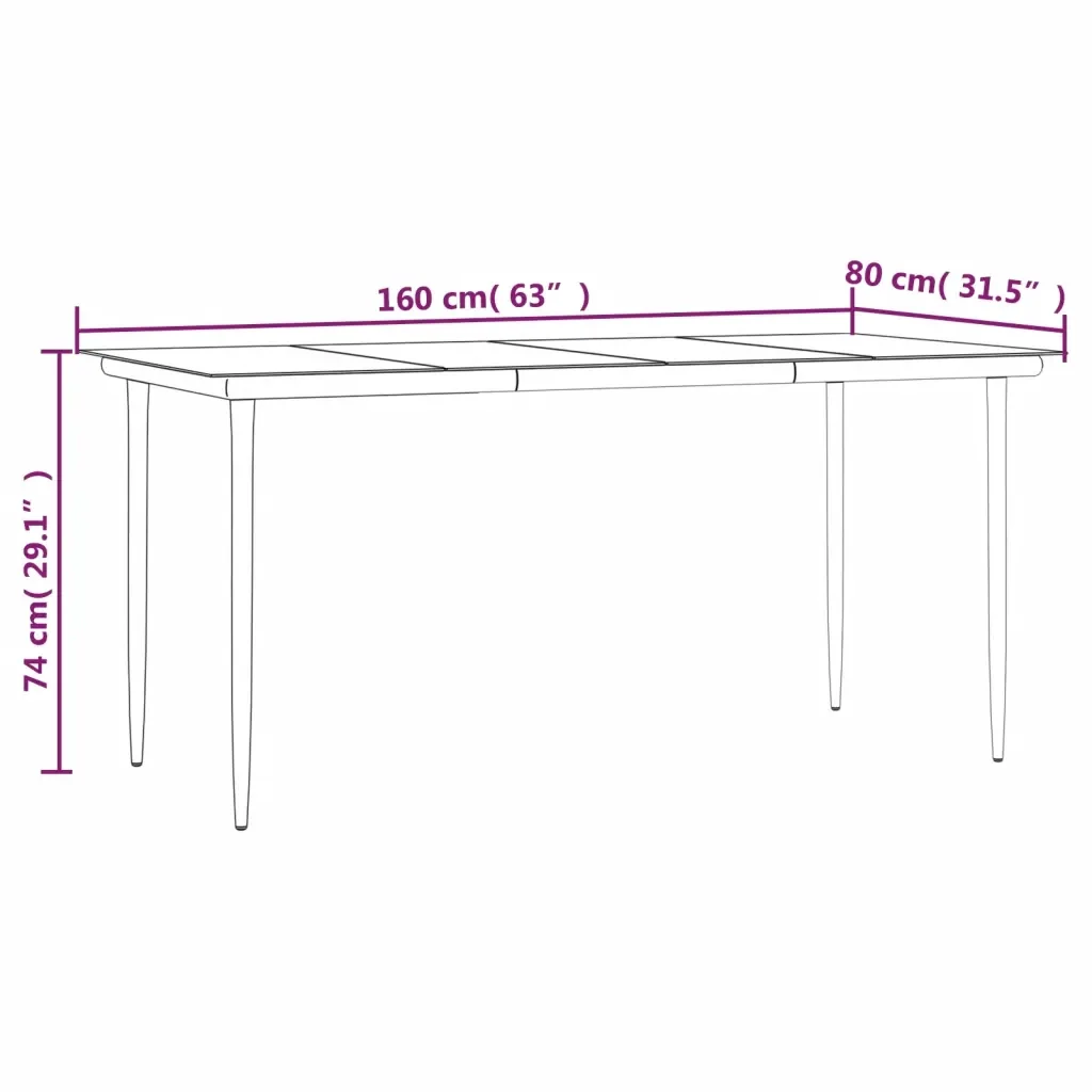 Set da Pranzo da Giardino 7 pz con Cuscini Beige in Polyrattan 3263003 - Image 10