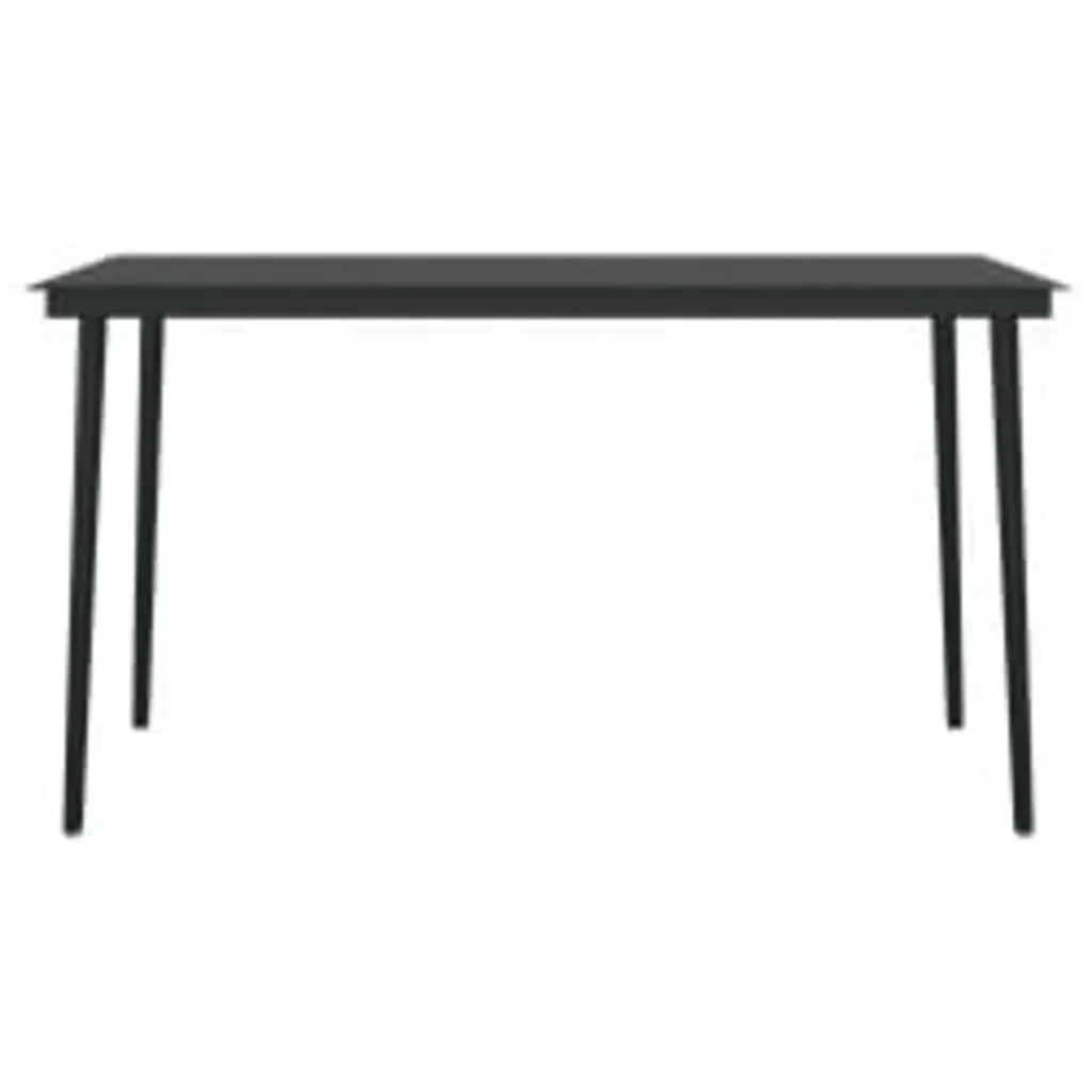 Set da Pranzo da Giardino 7 pz con Cuscini Grigio e Nero 3099350 - Image 6