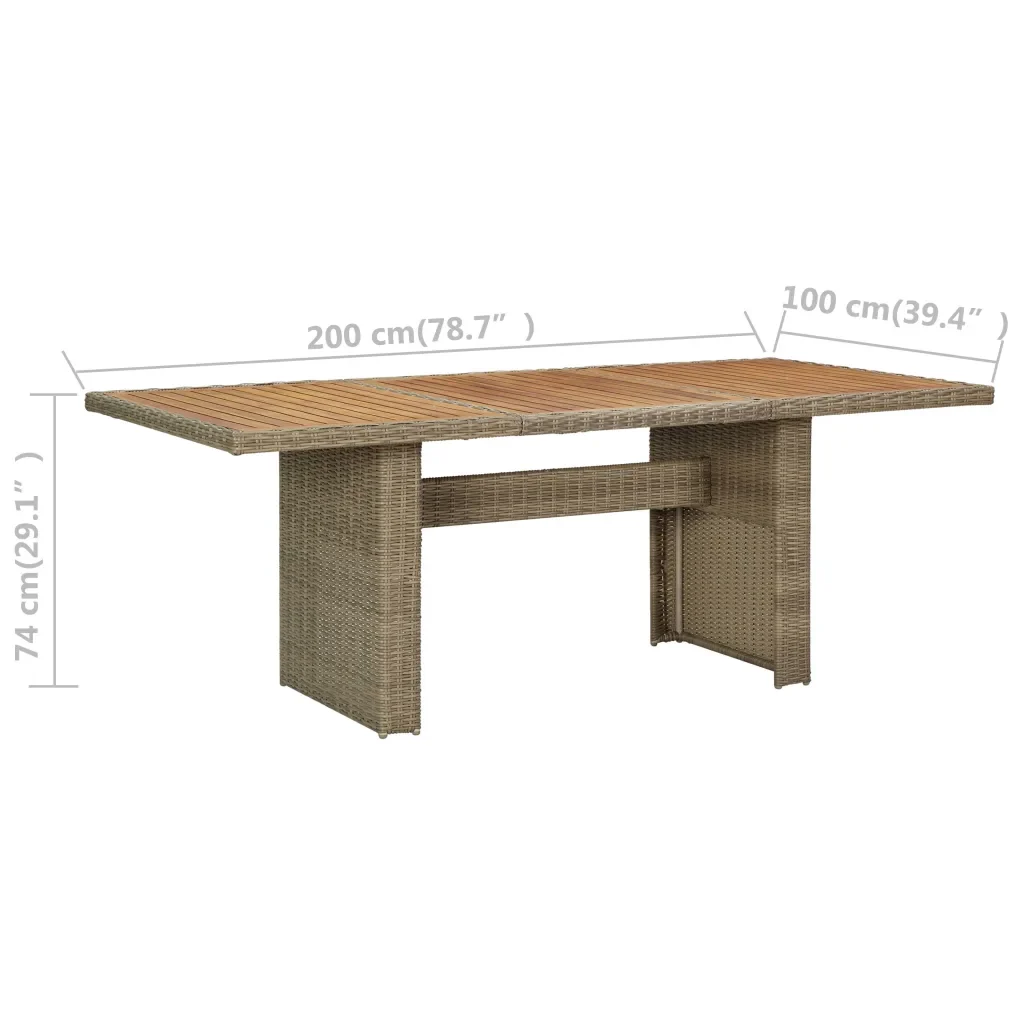 Set da Pranzo da Giardino 7 pz con Cuscini in Polyrattan 3057814 - Image 7