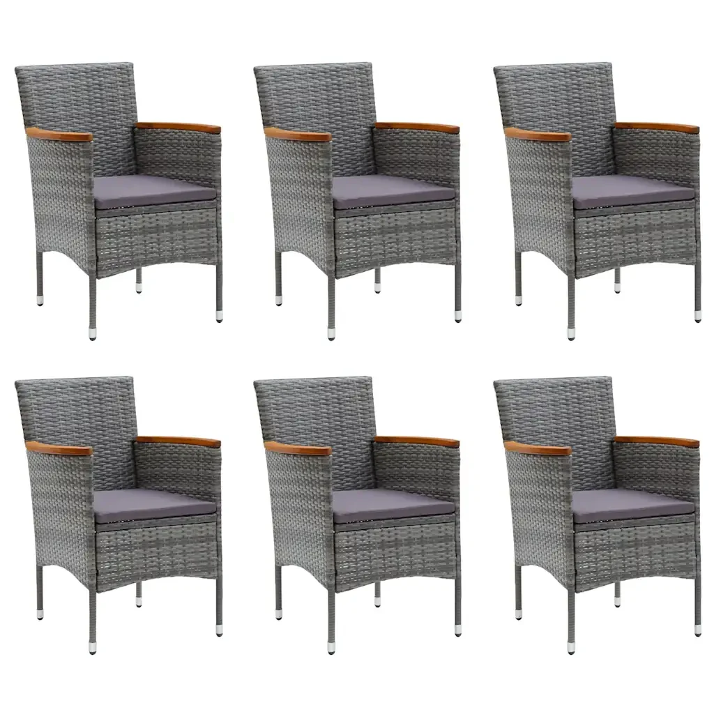 Set da Pranzo da Giardino 7 pz Grigio 3067864 - Image 4