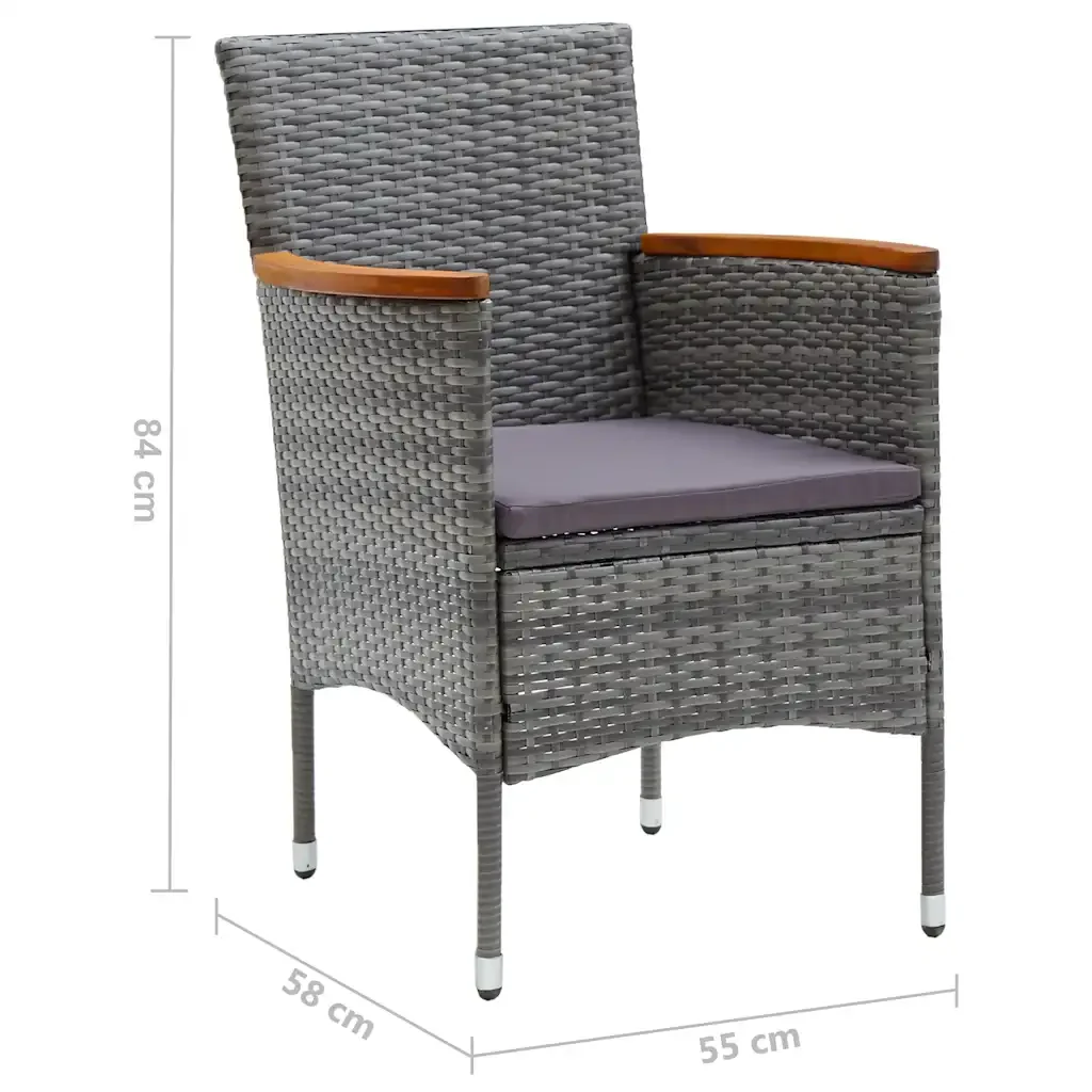 Set da Pranzo da Giardino 7 pz Grigio 3067864 - Image 9