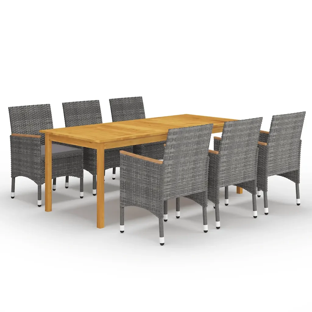 Set da Pranzo da Giardino 7 pz Grigio cod mxl 40426
