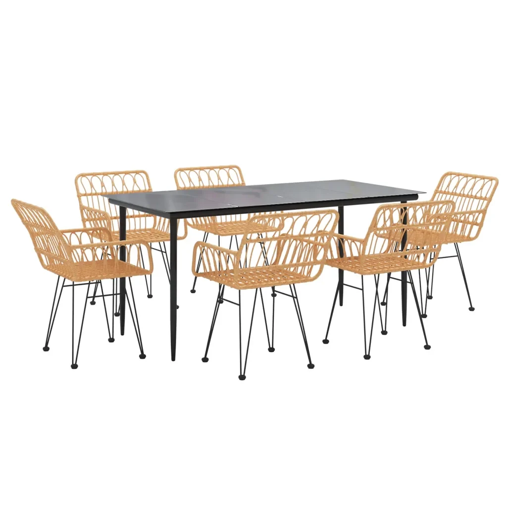 Set da Pranzo da Giardino 7 pz in Polyrattan 3157849 - Image 3
