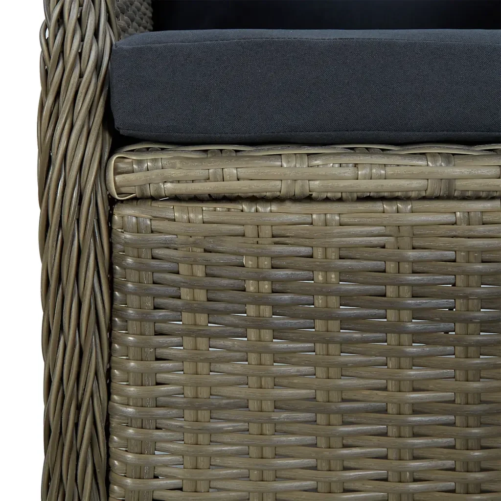Set da Pranzo da Giardino 7 pz Marrone in Polyrattan 3156811 - Image 7