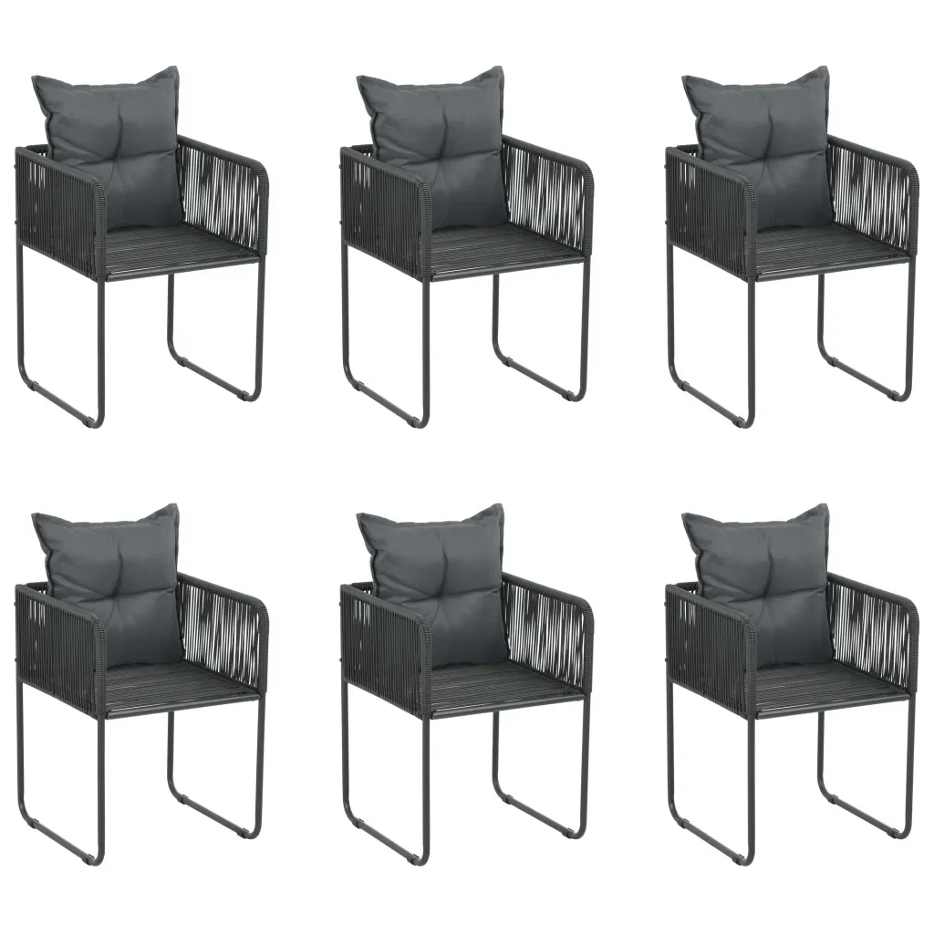 Set da Pranzo da Giardino 7 pz Nero 3156501 - Image 4