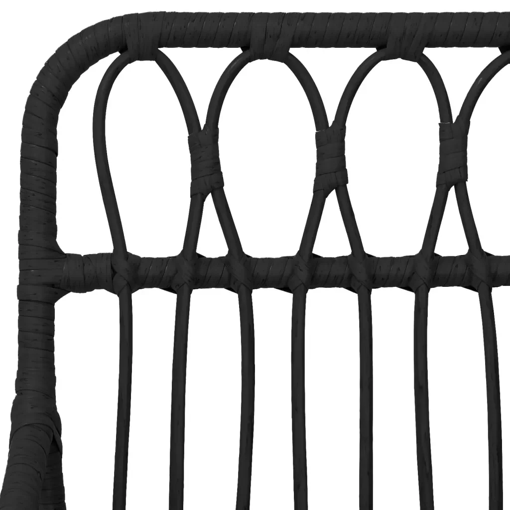 Set da Pranzo da Giardino 7 pz Nero in Polyrattan 3157856 - Image 6