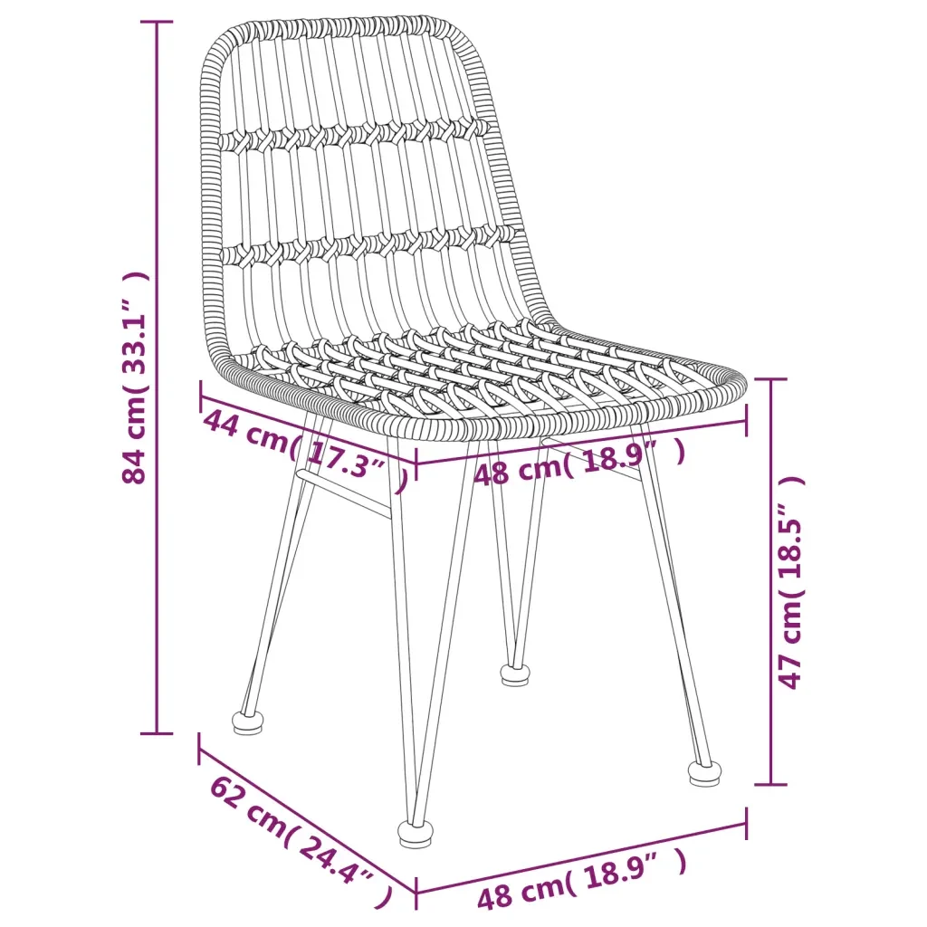 Set da Pranzo da Giardino 7 pz Nero in Polyrattan 3157884 - Image 10