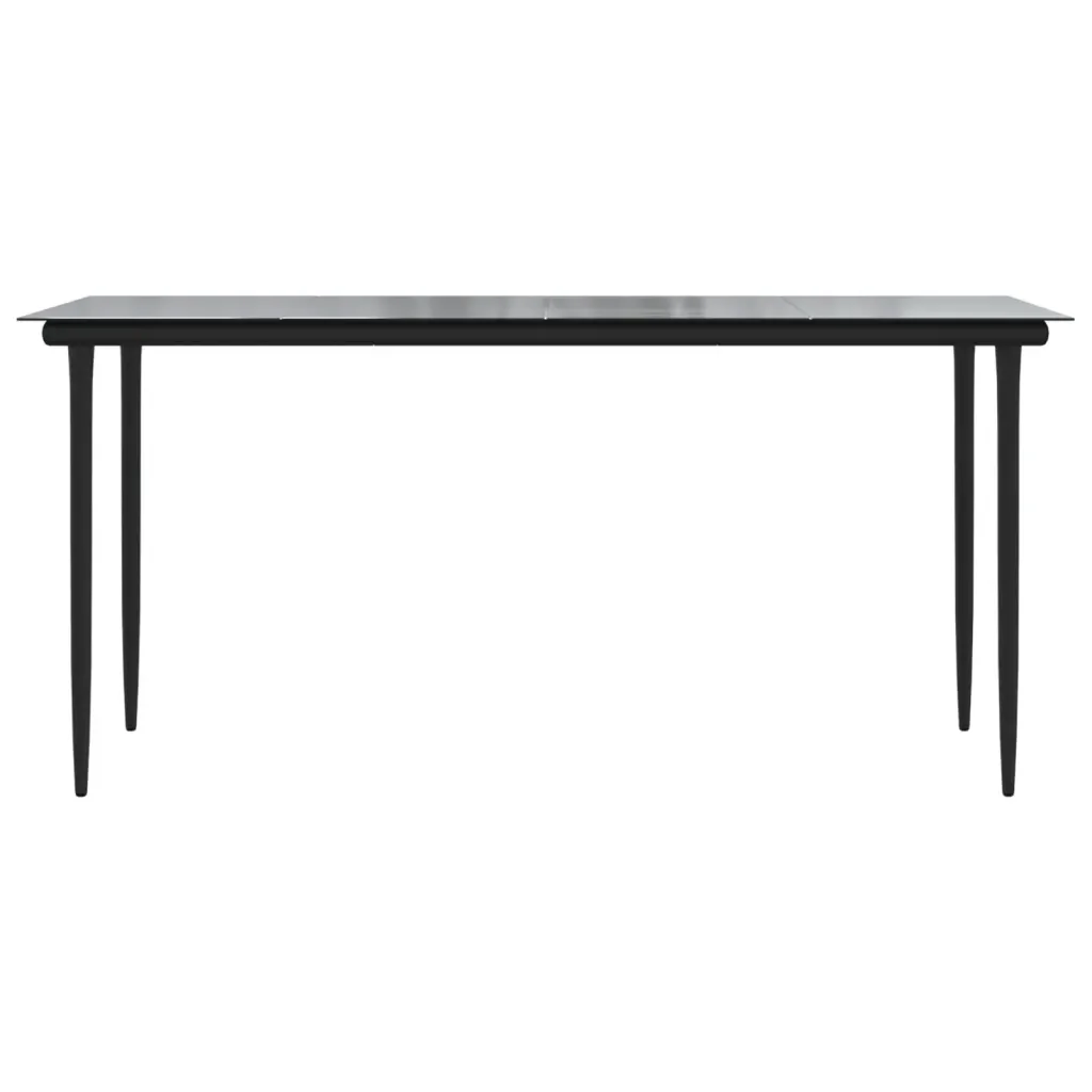 Set da Pranzo da Giardino 7 pz Nero in Rattan PVC 3156577 - Image 10