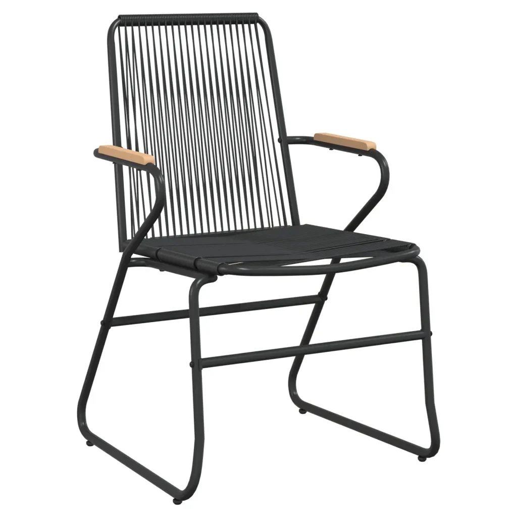 Set da Pranzo da Giardino 7 pz Nero in Rattan PVC 3156577 - Image 5