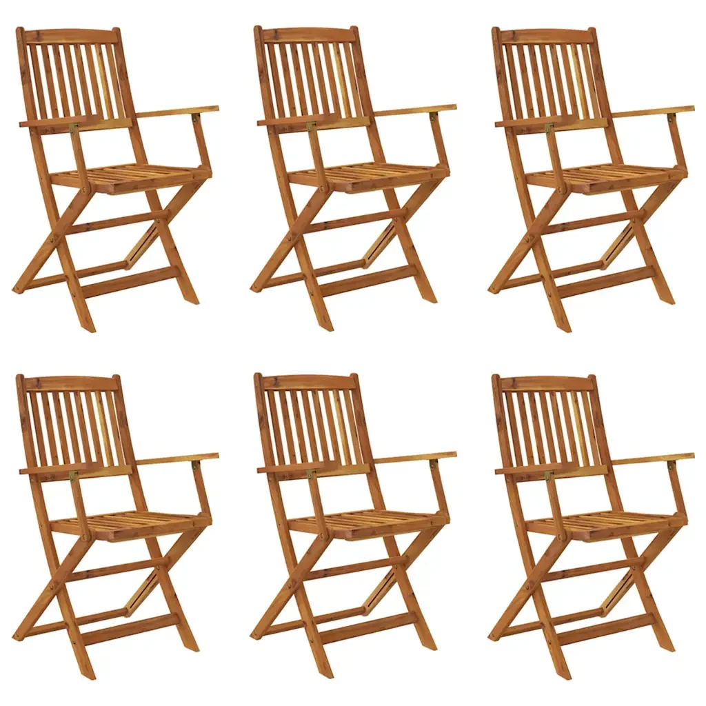 Set da Pranzo da Giardino 7 pz Pieghevole in Massello di Acacia 3060197