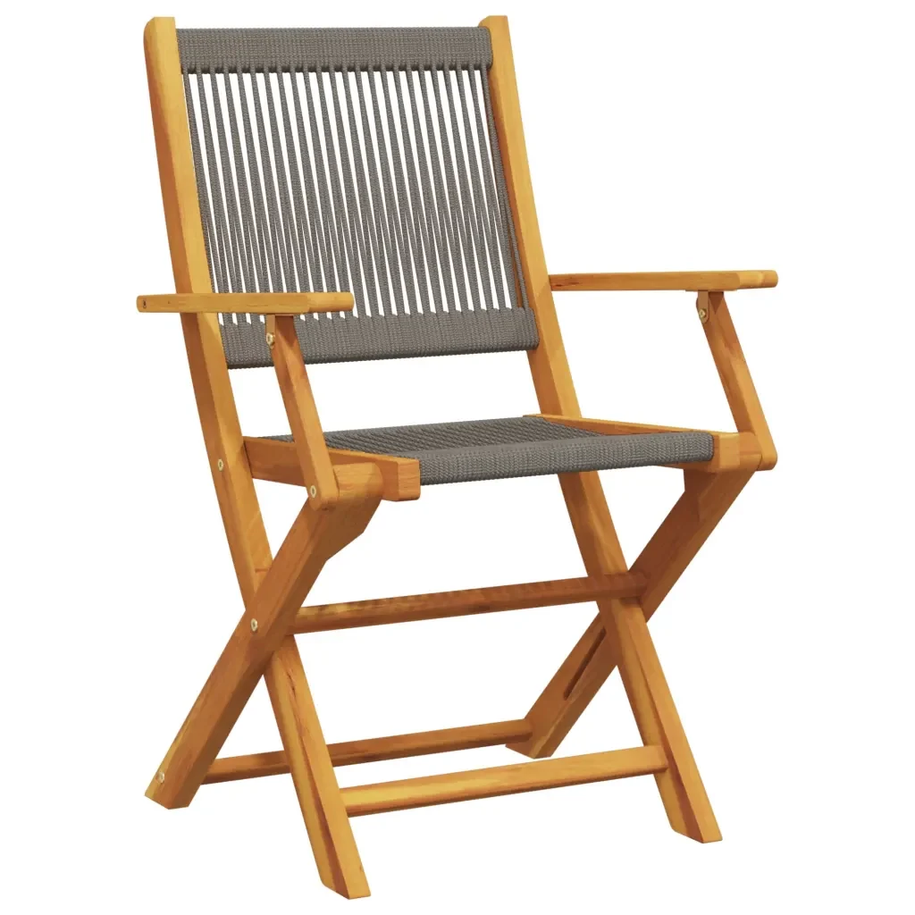 Set da Pranzo da Giardino 7 pz Polipropilene e Legno Massello 3281710 - Image 3