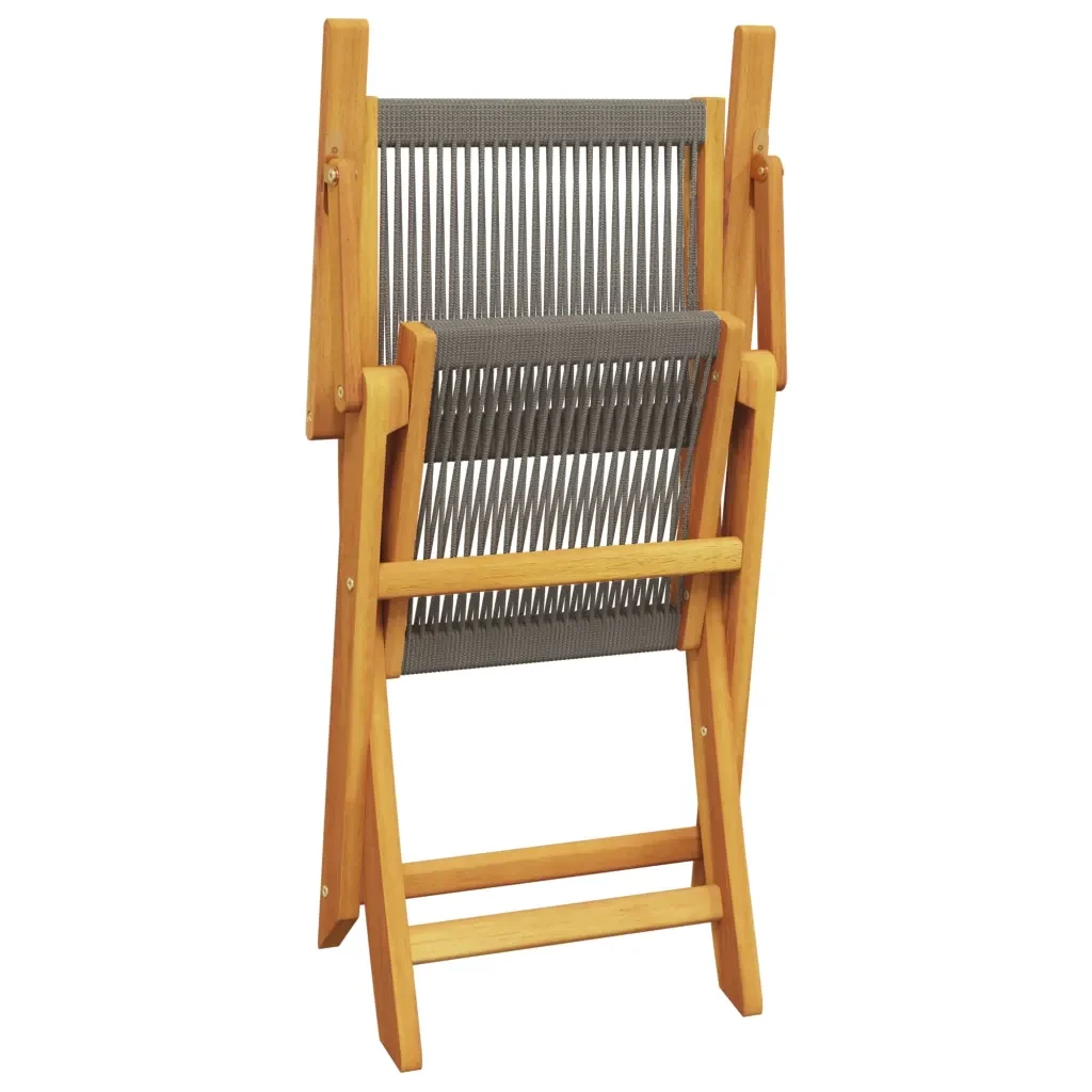 Set da Pranzo da Giardino 7 pz Polipropilene e Legno Massello 3281710 - Image 7