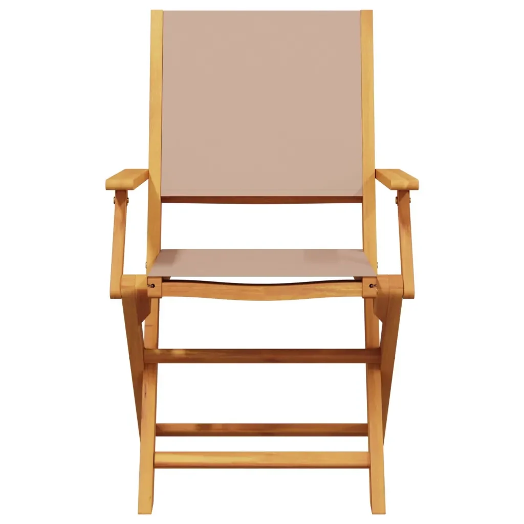 Set da Pranzo da Giardino 7 pz Tortora Tessuto e Legno Massello 3281714 - Image 4