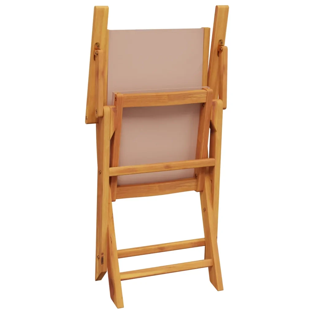 Set da Pranzo da Giardino 7 pz Tortora Tessuto e Legno Massello 3281714 - Image 7