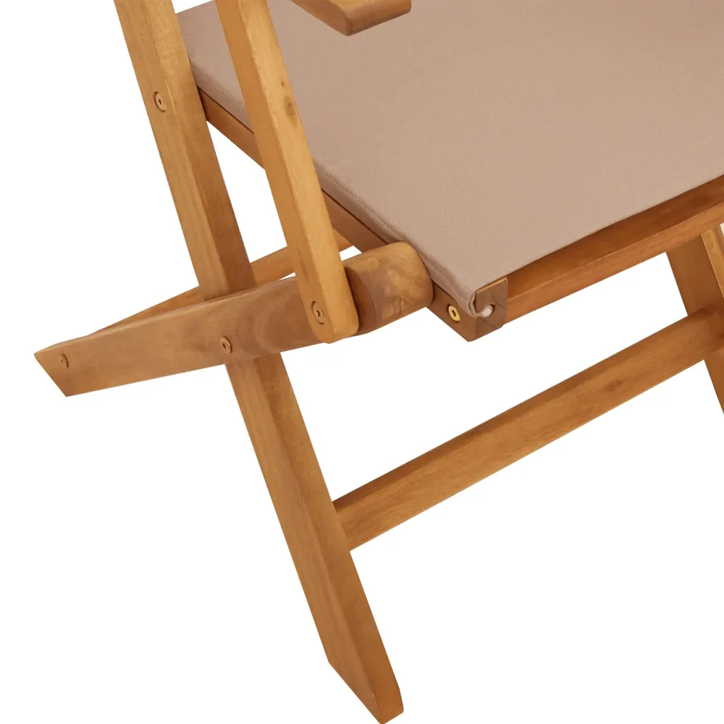 Set da Pranzo da Giardino 7 pz Tortora Tessuto e Legno Massello 3281714 - Image 9