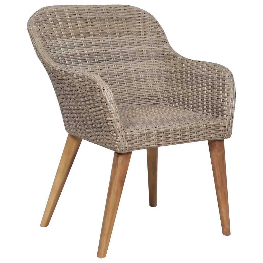 Set da Pranzo da Giardino 9 pz con Cuscini in Polyrattan 3057815 - Image 3