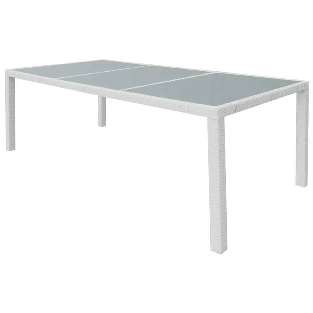 Set da Pranzo da Giardino 9 pz in Polyrattan Bianco Crema 42500 - Image 3
