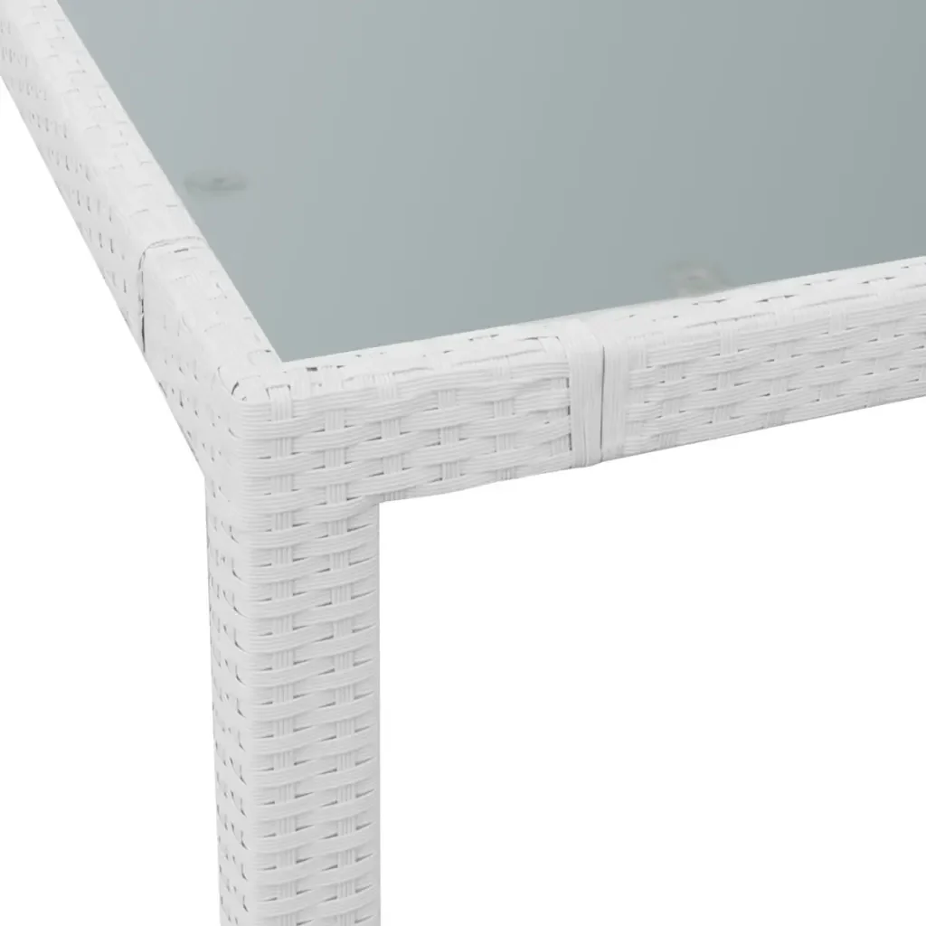 Set da Pranzo da Giardino 9 pz in Polyrattan Bianco Crema 42500 - Image 4