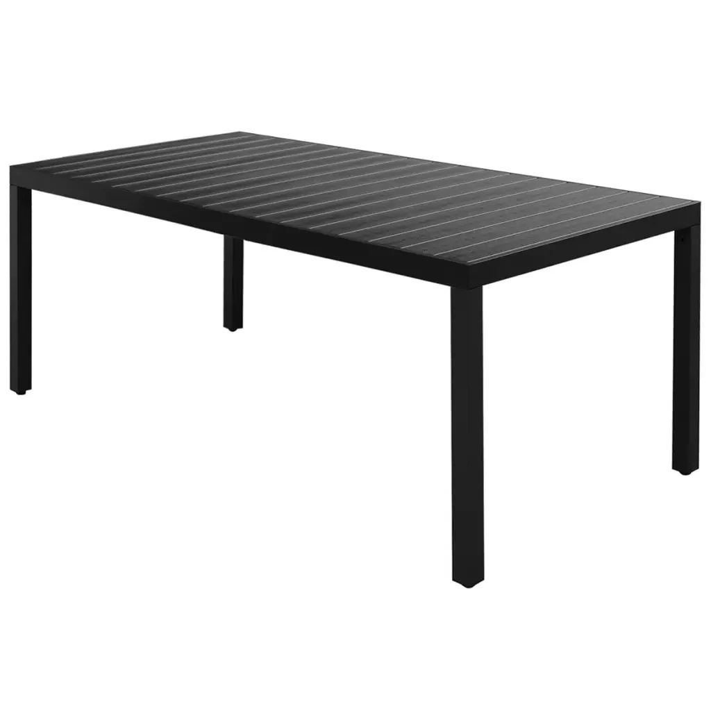Set da Pranzo da Giardino 9 pz in Rattan PVC Nero - Image 3