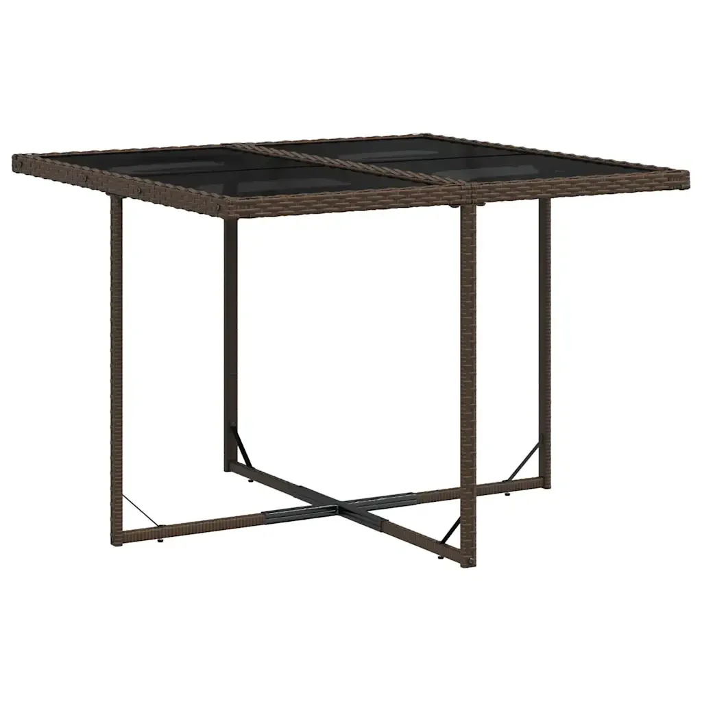 vidaXL Set da Pranzo da Giardino 9pz con Cuscini Marrone in Polyrattan - Image 3