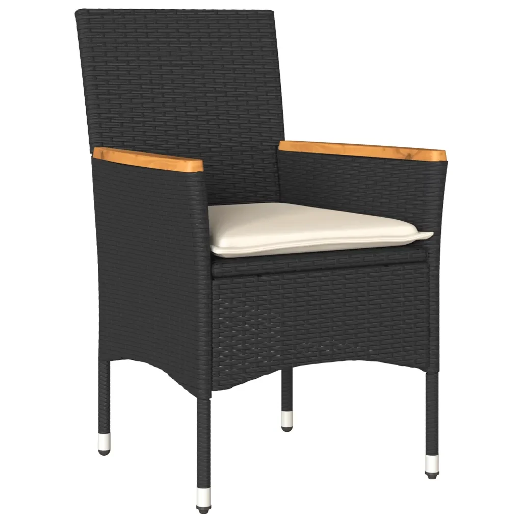 Set da Pranzo da Giardino con Cuscini 5 pz Polyrattan e Vetro - Image 3