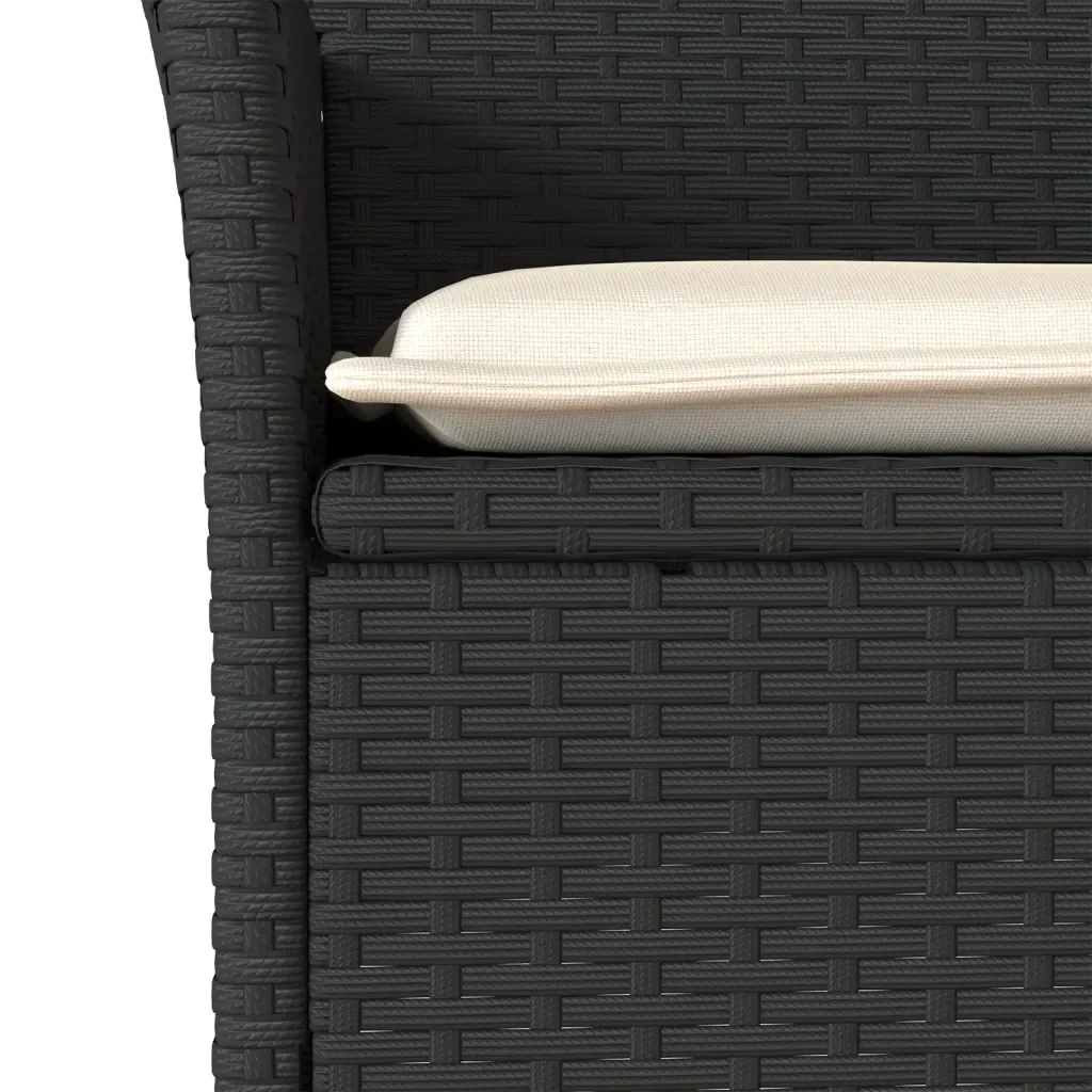 Set da Pranzo da Giardino con Cuscini 5 pz Polyrattan e Vetro - Image 4
