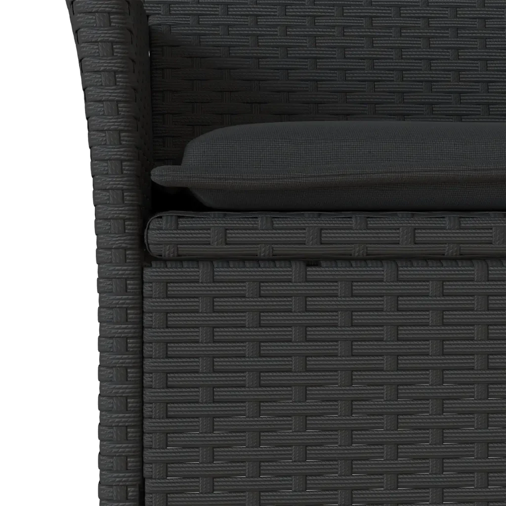 Set da Pranzo da Giardino con Cuscini 5 pz Polyrattan e Vetro 3278545 - Image 5