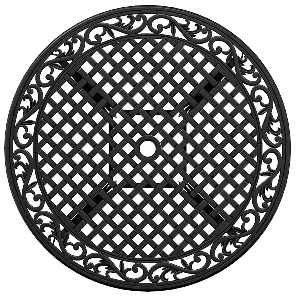 Set da Pranzo per Giardino 5 pcs Nero Alluminio 3334685 - Image 10