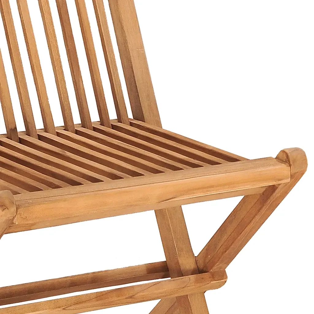 Set da Pranzo Giardino Pieghevole 3 pz Cuscino Massello di Teak 3063177 - Image 2