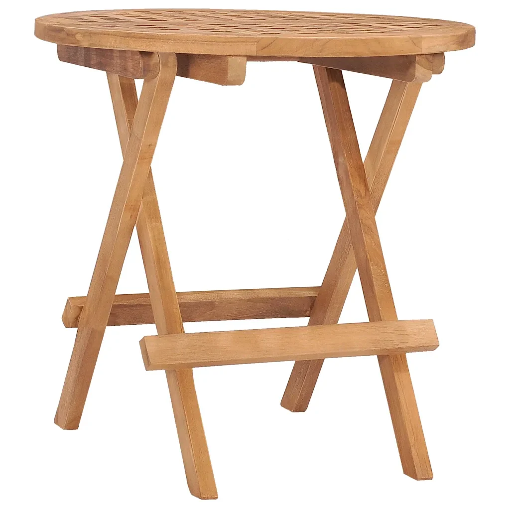 Set da Pranzo Giardino Pieghevole 3 pz Cuscino Massello di Teak 3063177 - Image 3