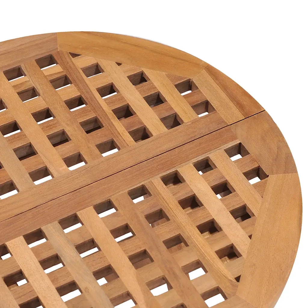 Set da Pranzo Giardino Pieghevole 3 pz Cuscino Massello di Teak 3063177 - Image 5