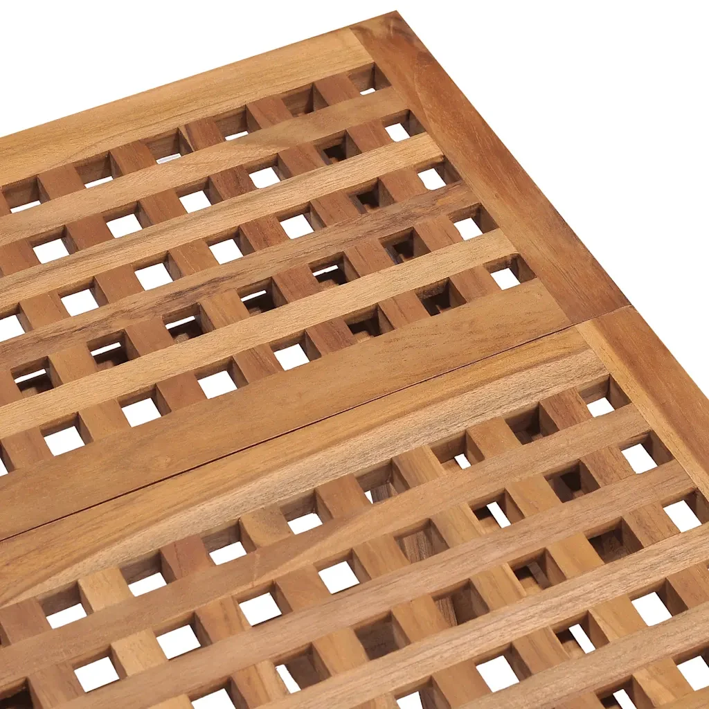 Set da Pranzo Giardino Pieghevole 3 pz Cuscino Massello di Teak 3063204 - Image 5