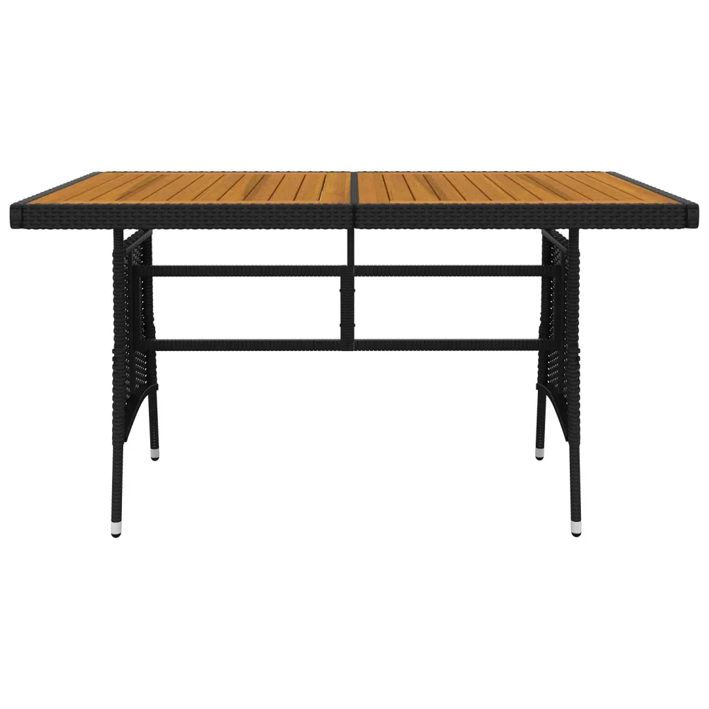 Set da Pranzo per Esterni 7 pz in Polyrattan Nero 3120100 - Image 7