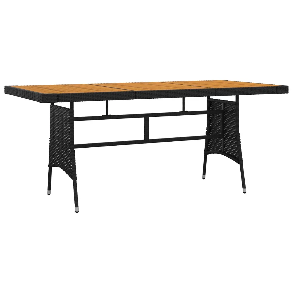 Set da Pranzo per Esterni 7 pz in Polyrattan Nero 3120108 - Image 6