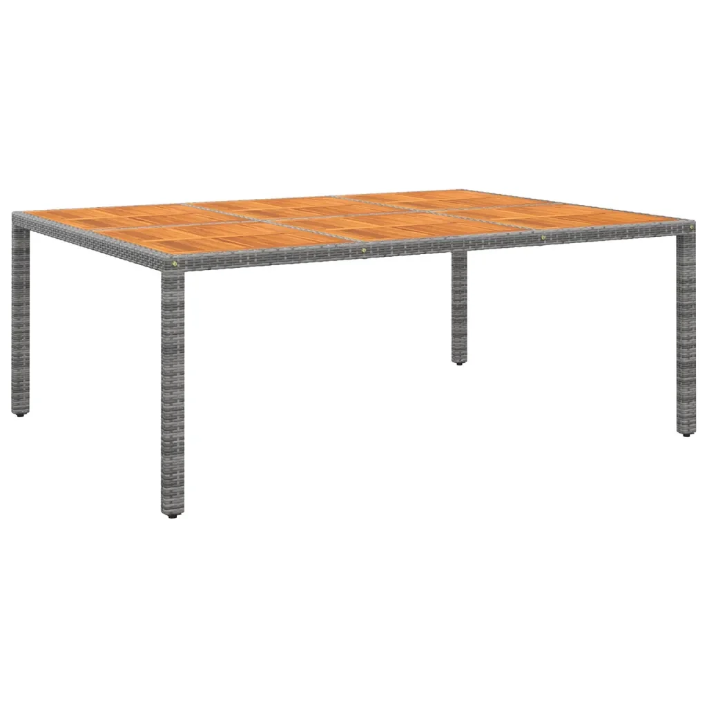 Set da Pranzo per Giardino 11 pz in Polyrattan Grigio cod mxl 44974 - Image 6