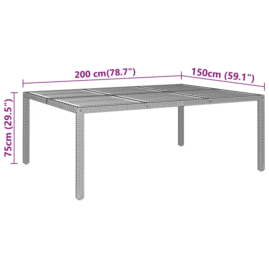 Set da Pranzo per Giardino 11 pz in Polyrattan Grigio cod mxl 44974 - Image 9
