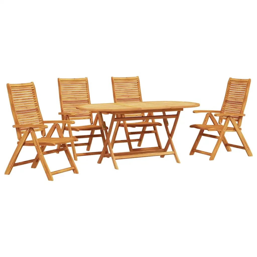 Set da Pranzo per Giardino 5 pcs Marrone - Image 2