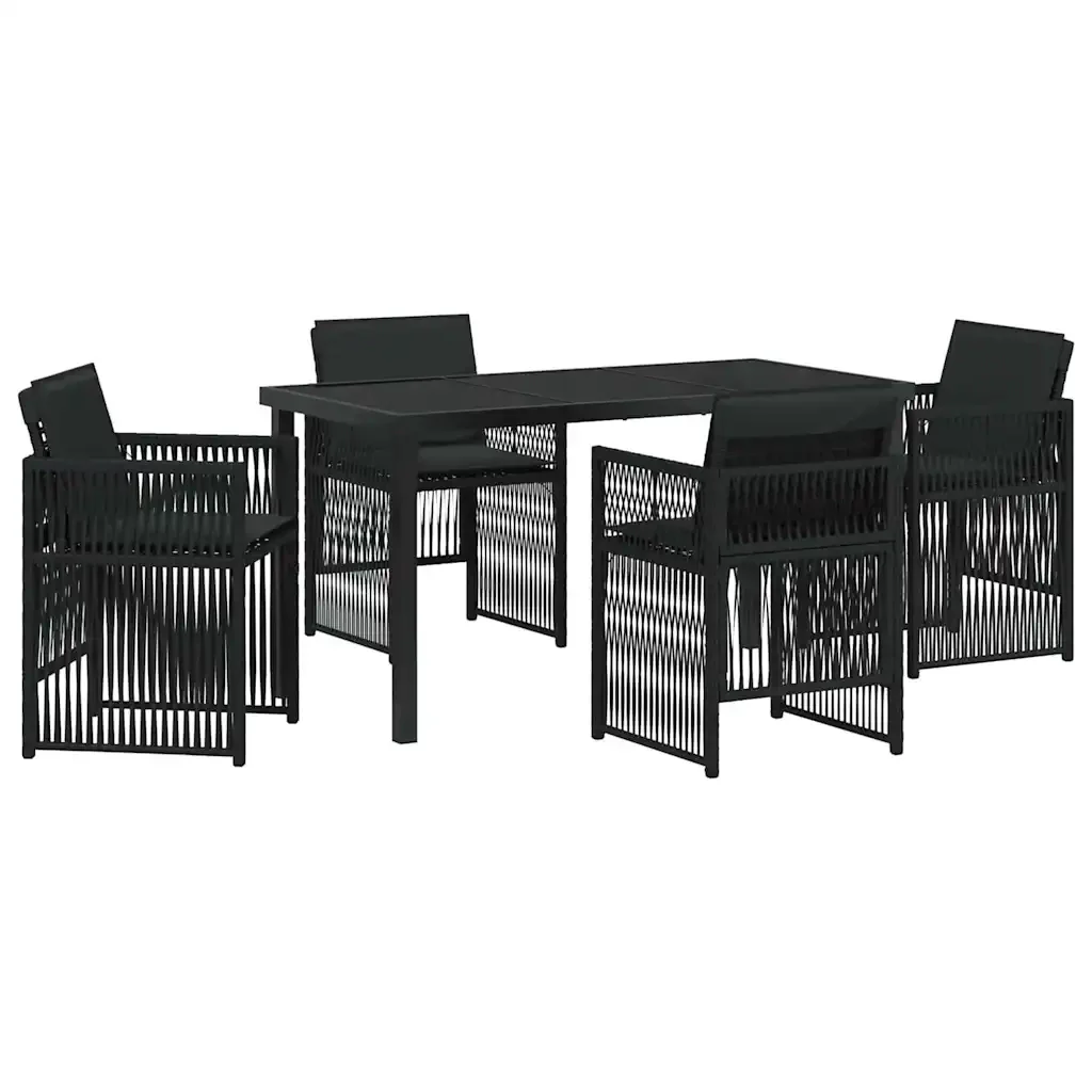 Set da Pranzo per Giardino 5 pcs Nero 3380650 - Image 2