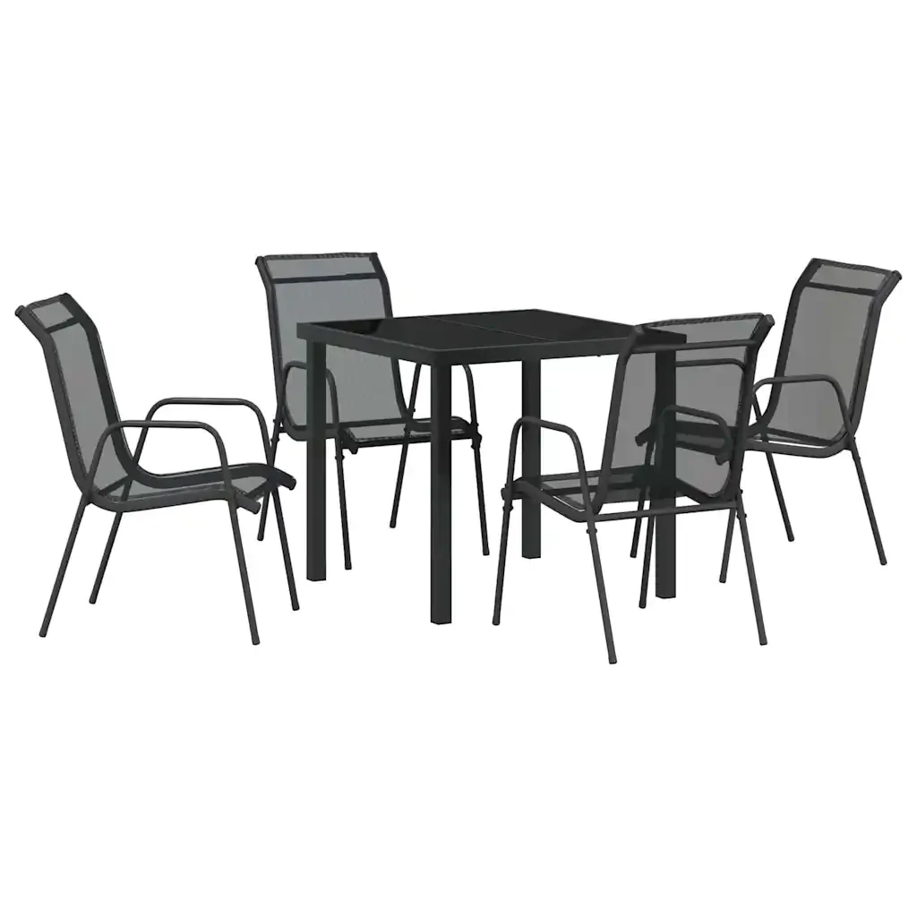 Set da Pranzo per Giardino 5 pcs Nero 3379136 - Image 2