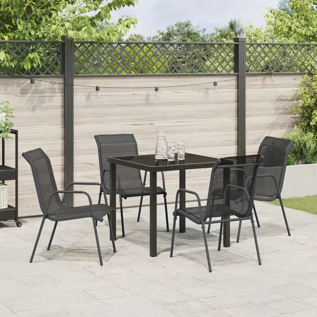 Set da Pranzo per Giardino 5 pcs Nero 3379136 - Image 4