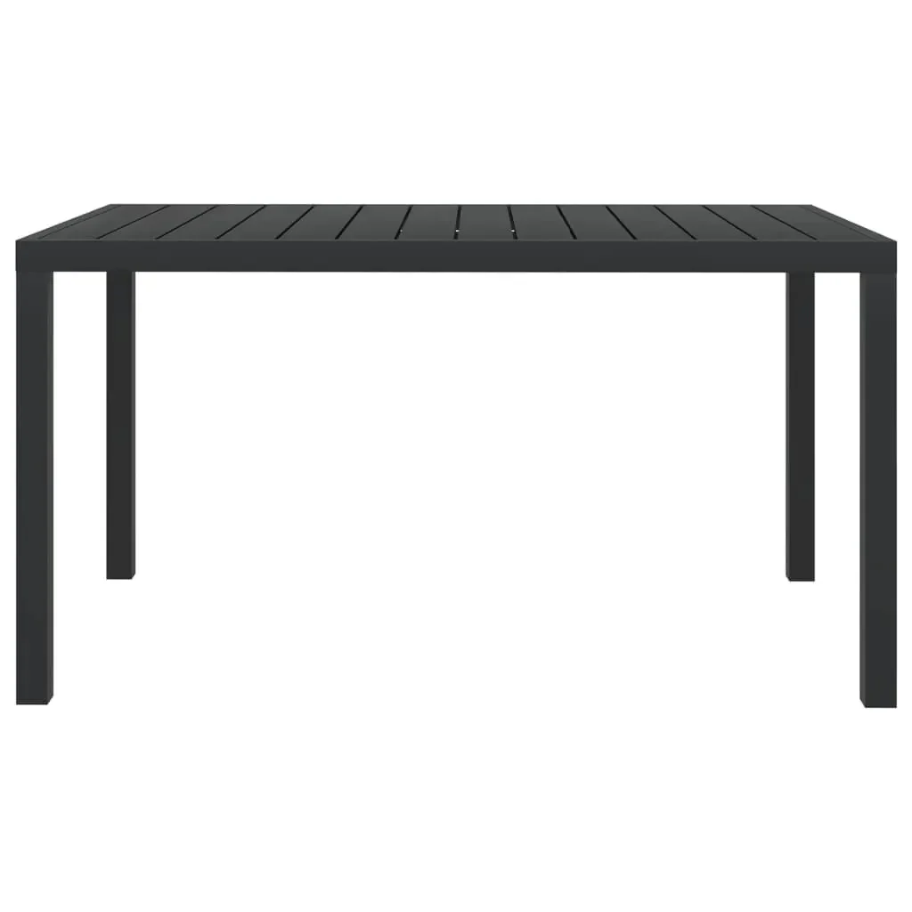 Set da Pranzo per Giardino 5 pz con Cuscini Polyrattan Grigio 3095029 - Image 7
