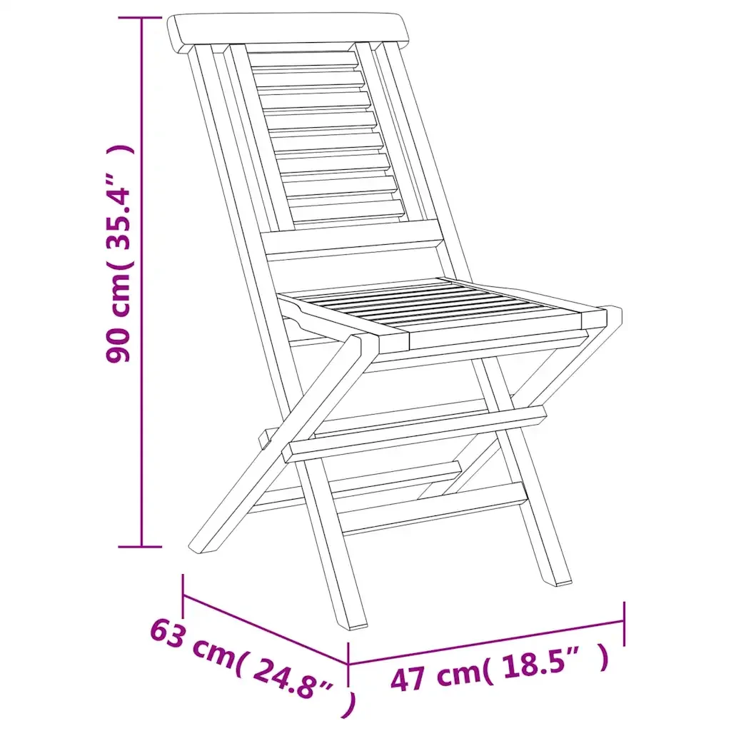 Set da Pranzo per Giardino 5 pz in Legno Massello di Teak 3155016 - Image 8