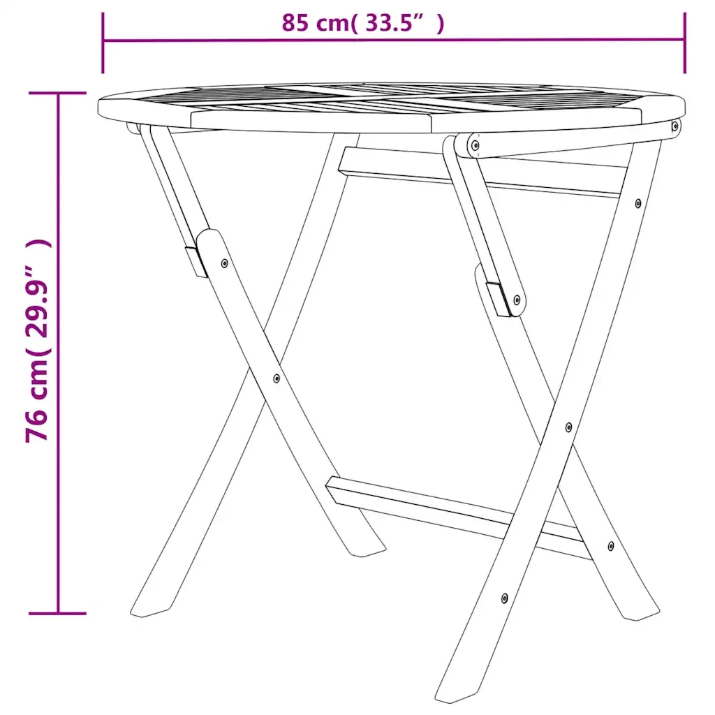Set da Pranzo per Giardino 5 pz in Legno Massello di Teak 3155016 - Image 9