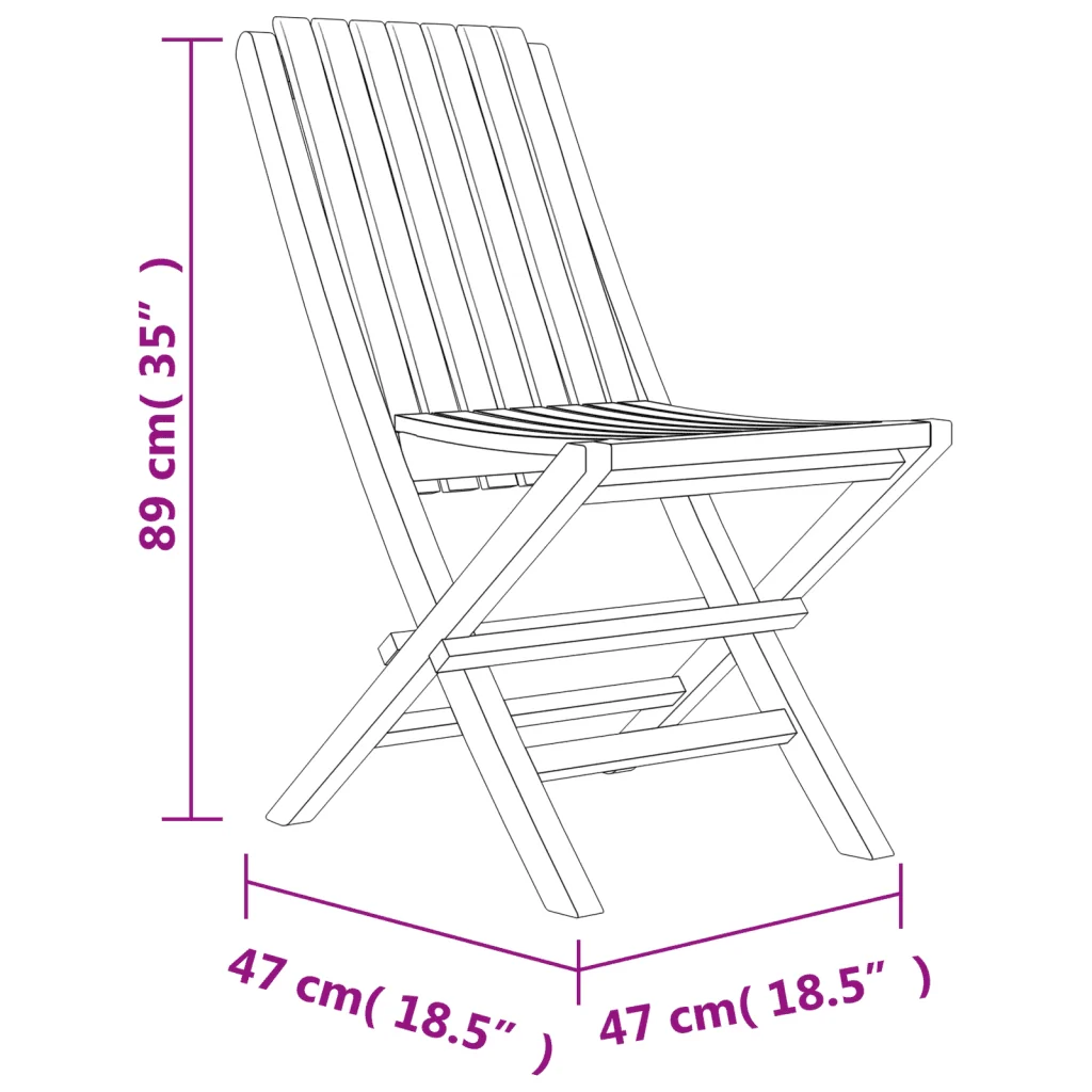 Set da Pranzo per Giardino 5 pz in Legno Massello di Teak 3155018 - Image 8