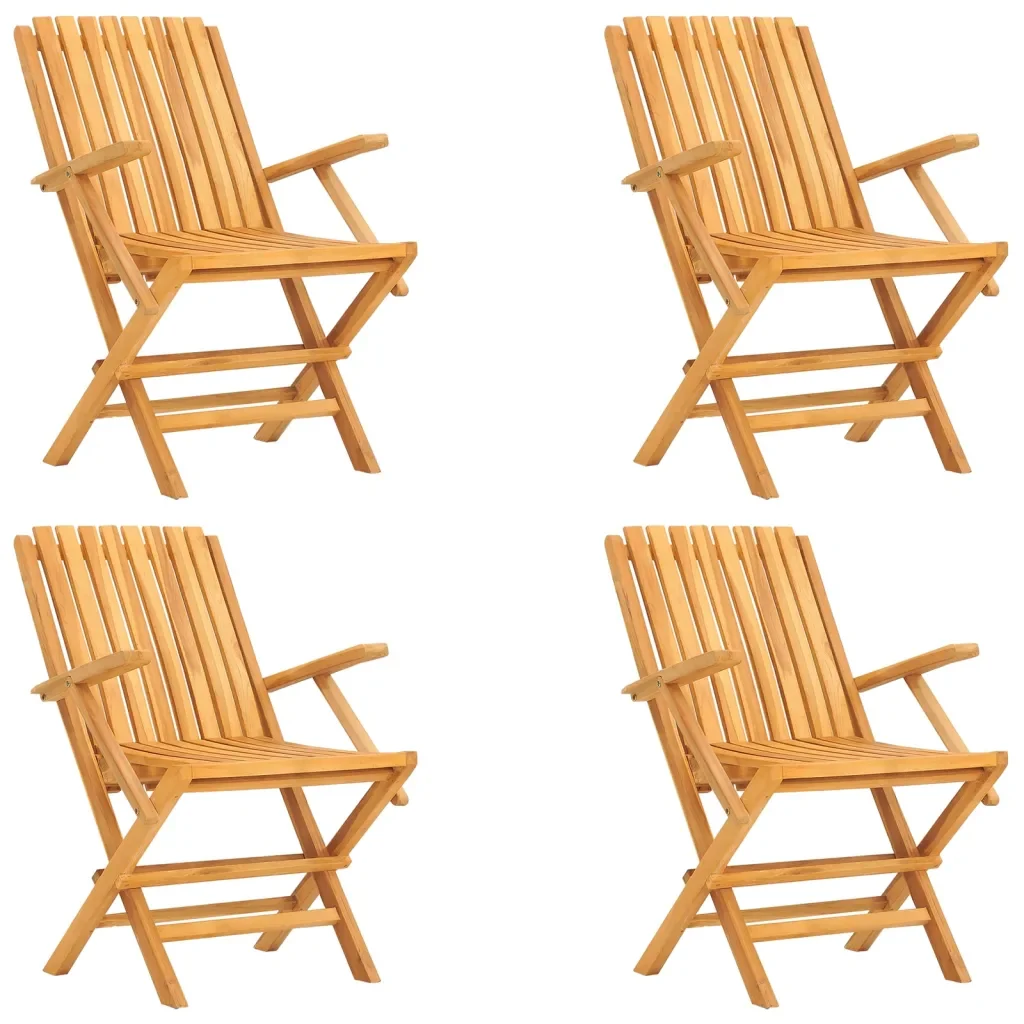 Set da Pranzo per Giardino 5 pz in Legno Massello di Teak 3155019 - Image 3
