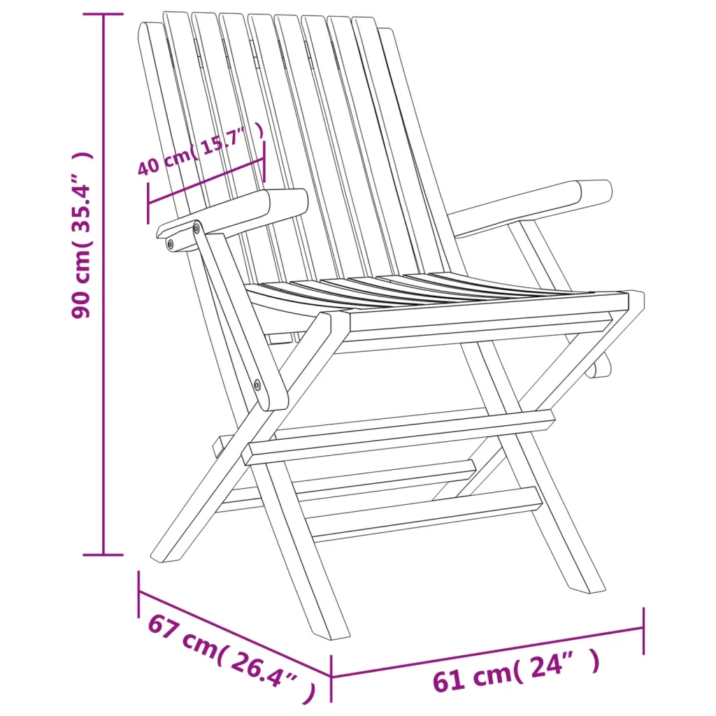 Set da Pranzo per Giardino 5 pz in Legno Massello di Teak 3155019 - Image 8