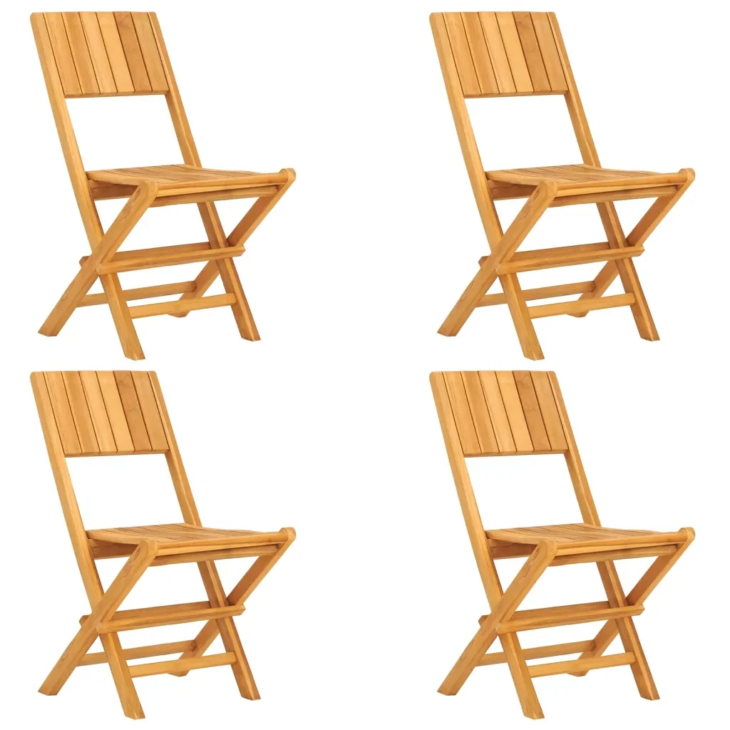 Set da Pranzo per Giardino 5 pz in Legno Massello di Teak 3155020 - Image 3