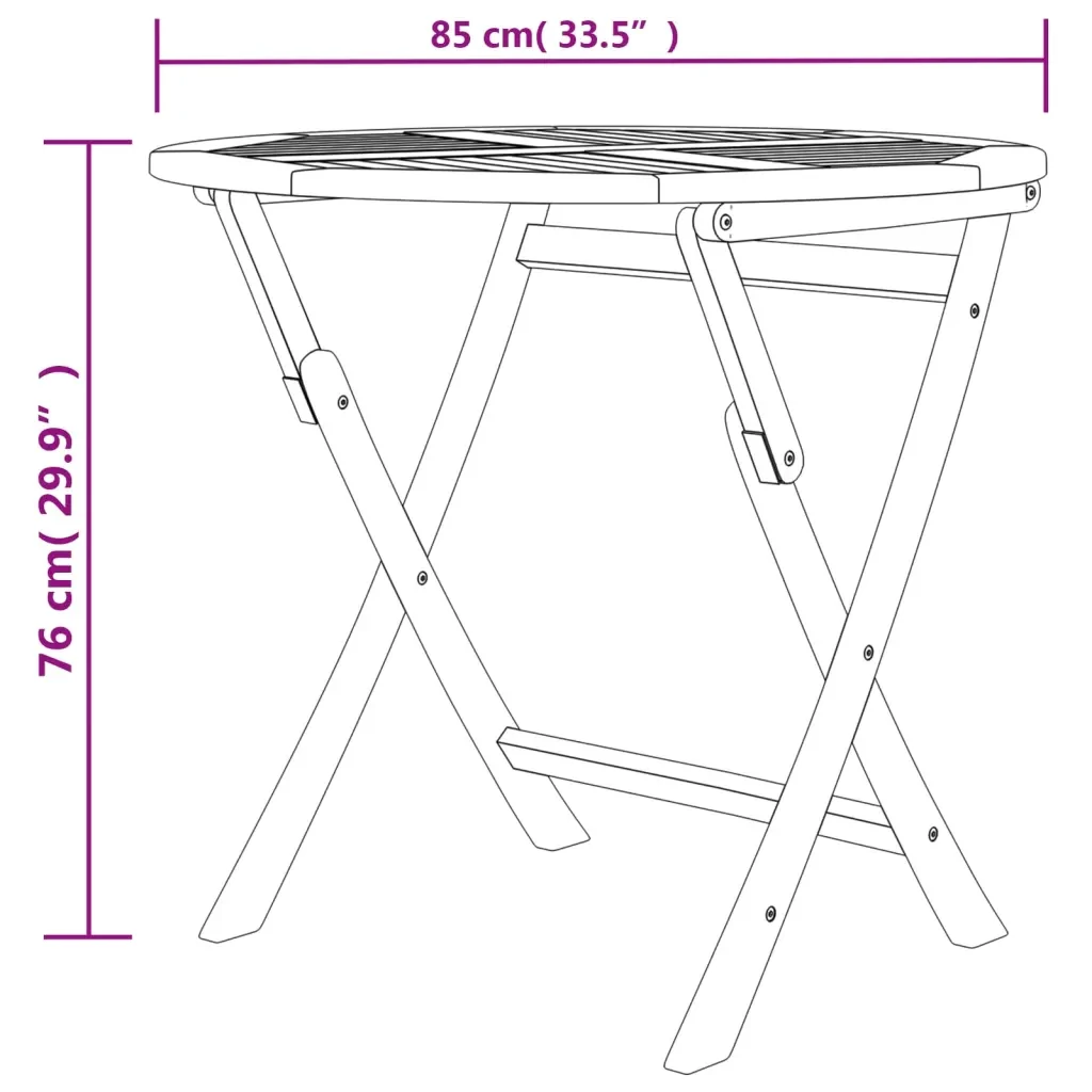 Set da Pranzo per Giardino 5 pz in Legno Massello di Teak 3155020 - Image 9